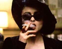 Helena Bonham Carter smoking
